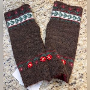 NWT Zara Brown Knit Fingerless Gloves